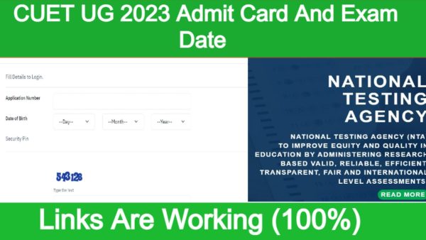 CUET UG 2023 Admit Card And Exam Date