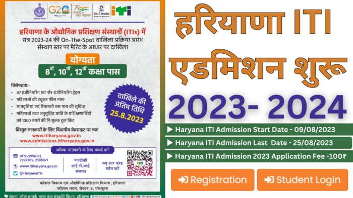 Haryana iti admission 2023 start mewatjobs com