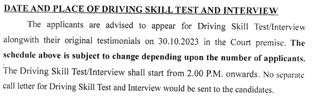 nuh driver vacancy