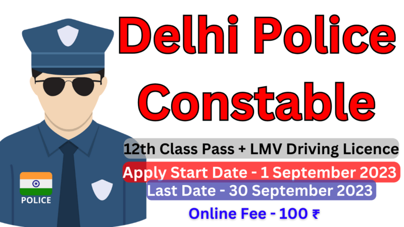 Delhi Police Constable Form 2023 Apply Mewatjobs.com